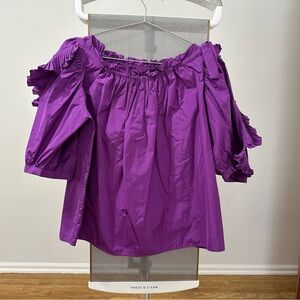 See By Chloe Vibrant Purple Gathered Top